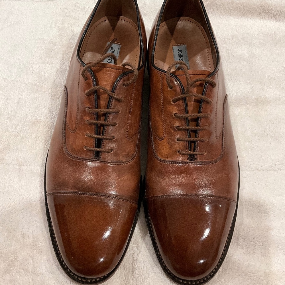 Johnston & Murphy Tan Melton Cap Toe Dress Shoe Size 13D/B